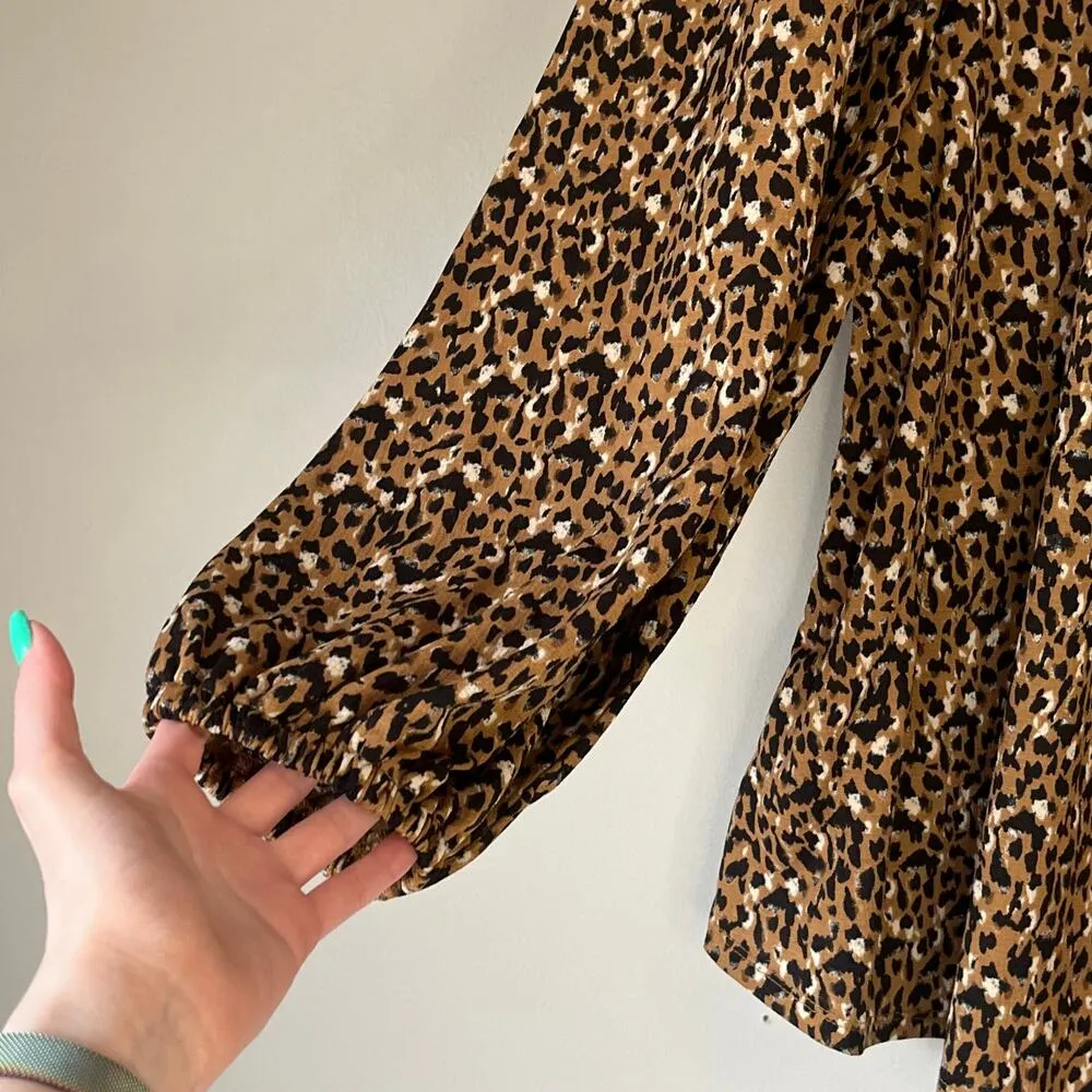 NWT! Ava & Viv Leopard Print Long Sleeve Blouse Size X (14W) - Image 11