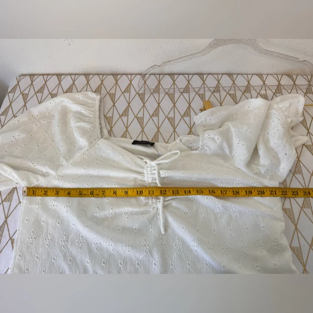 Lane Bryant NWT Crop Drawcord Detail Eyelet Top Size 18/20 - Image 7