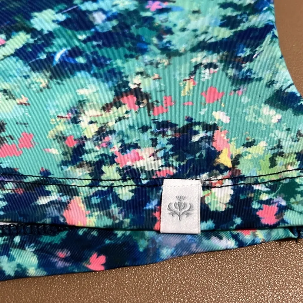 Lady Hagen size XXL floral keyhole sleeveless polo floral print zips in back NWT - Image 11