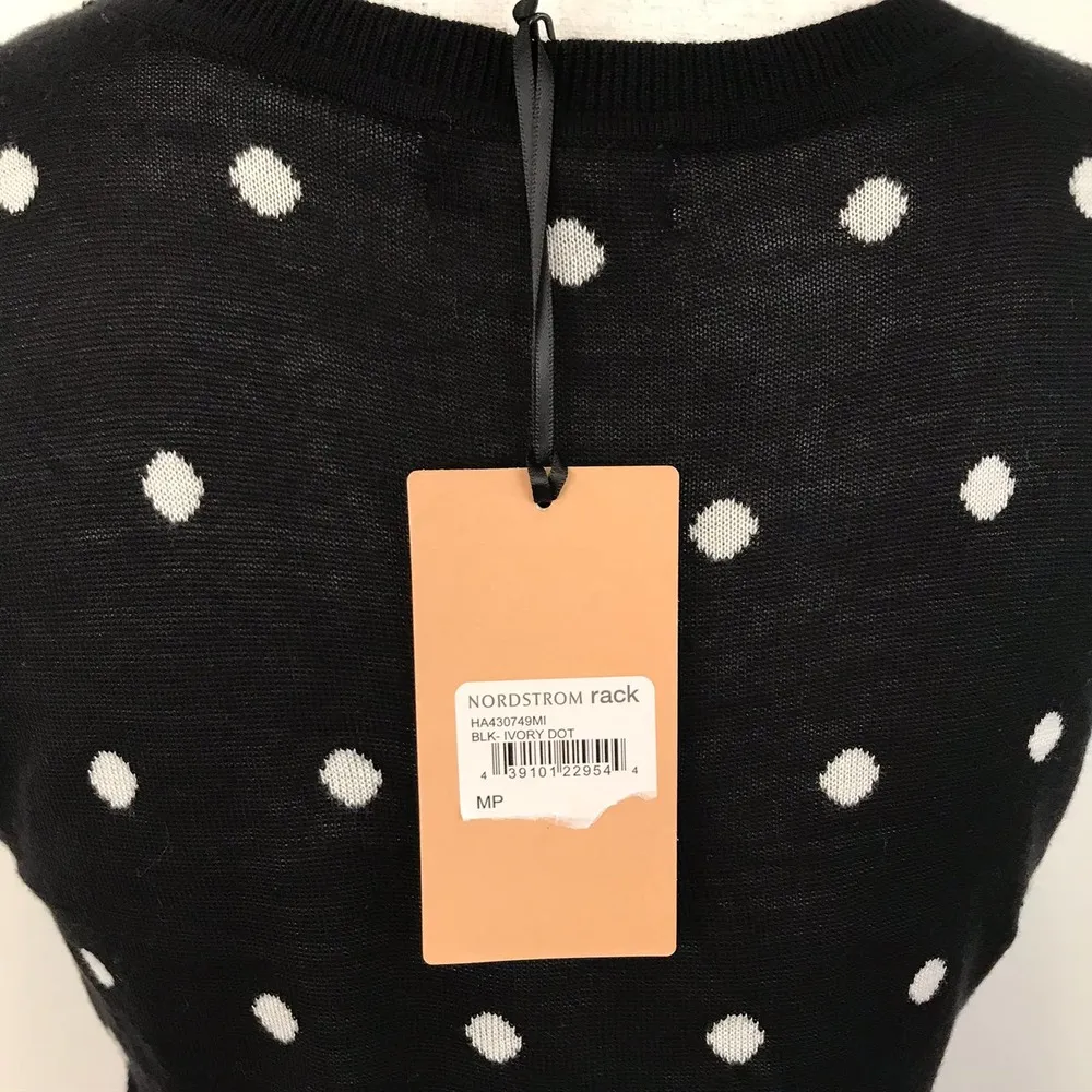 NWT Halogen Polka Dot Sweater Knit Tank Vest MP - Image 6