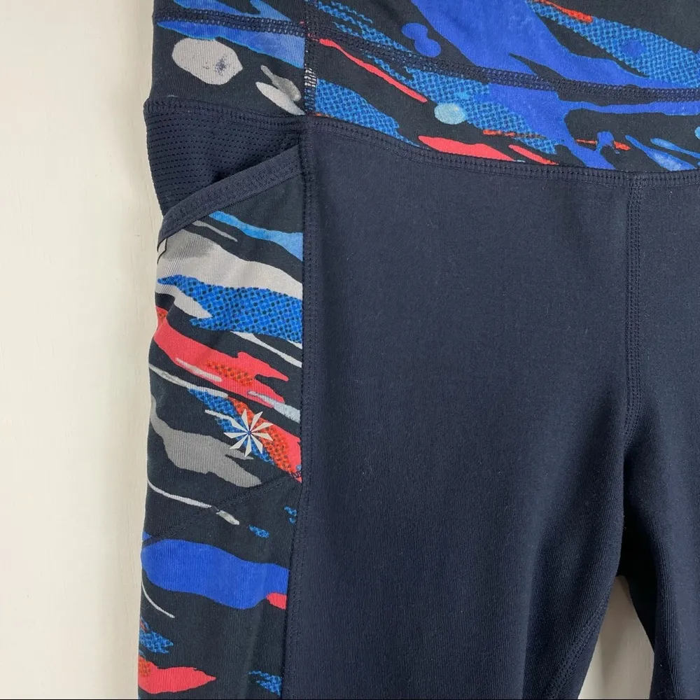 Athleta Be Free Capri Crop Pants Spliced Fire - Image 9