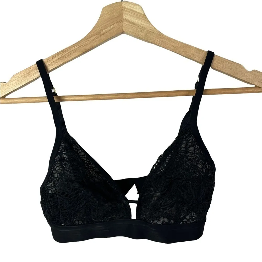 Lively Black Palm Lace Busty Bralette XS - Image 2