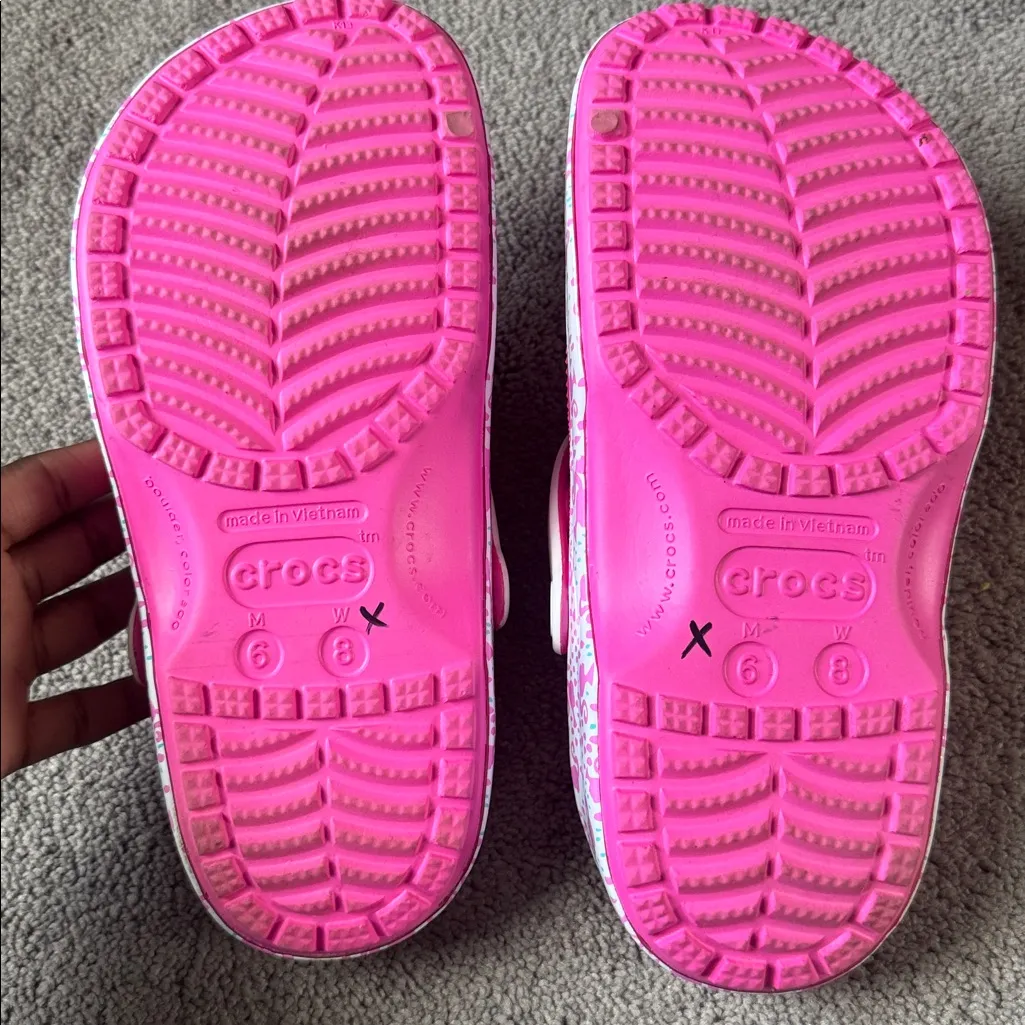 Crocs Pink Barbie Classic Clogs SIZE M6 W8 - Image 5