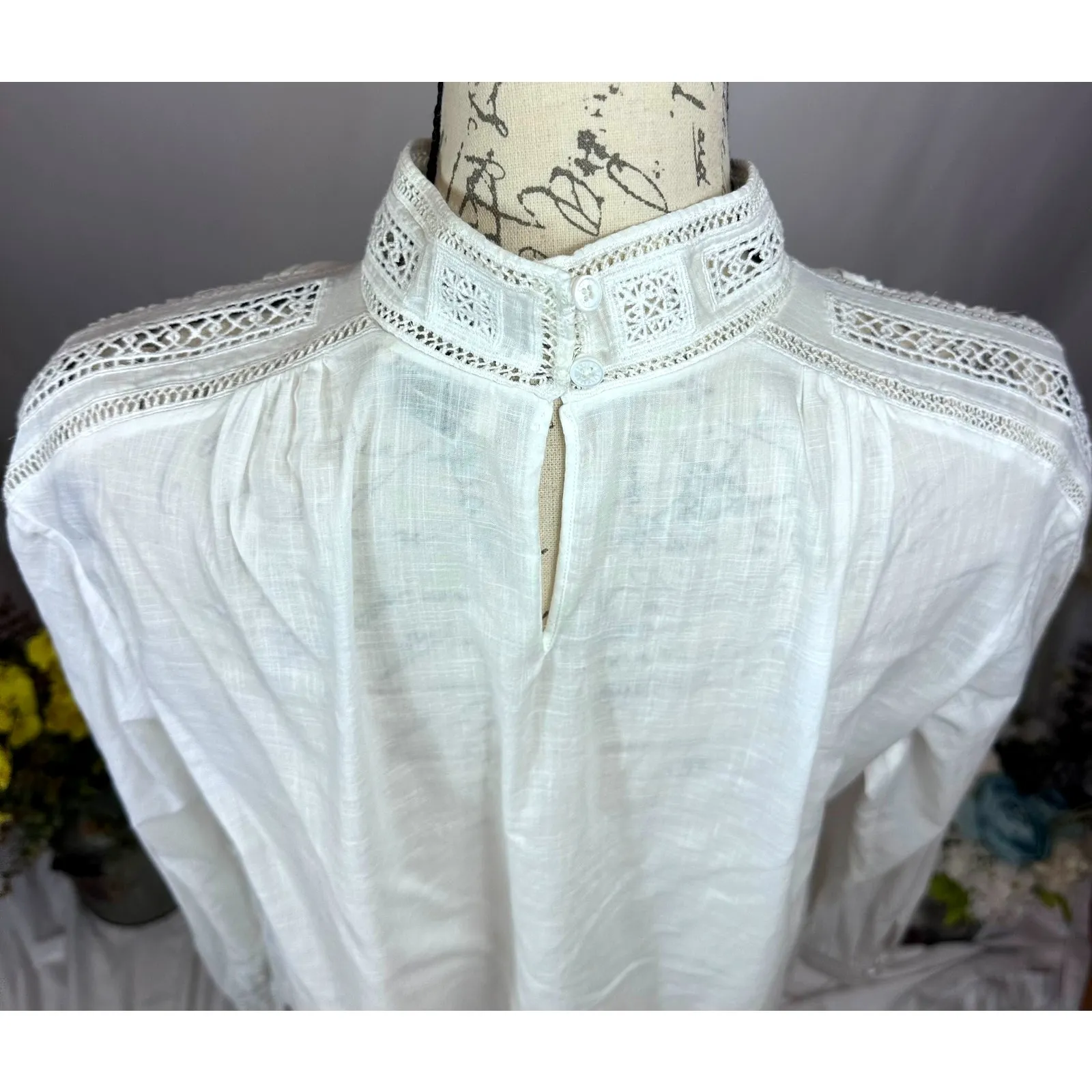 Zadig & Voltaire Teddy Eyelet Trim Blouse Judo M - Image 15