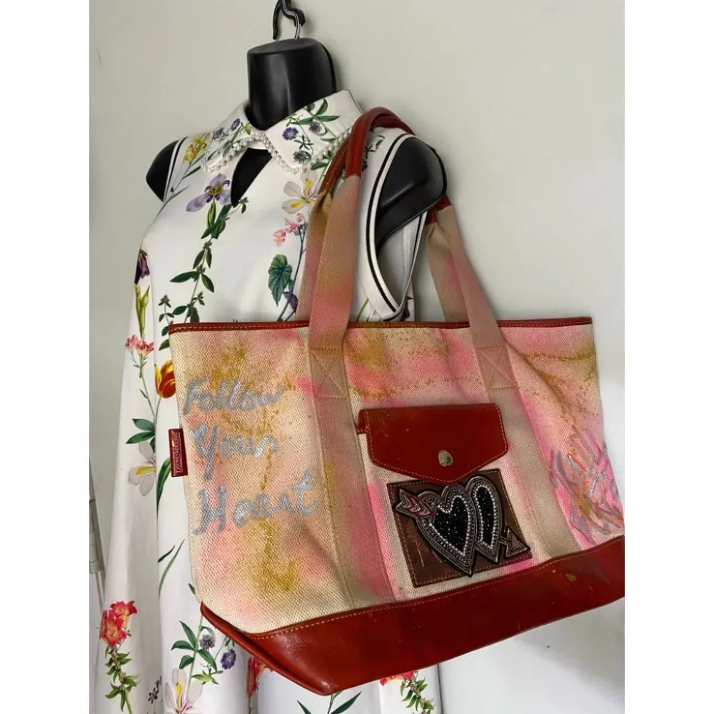 DOONEY & BOURKE Shoulder Bag Customized Pink Red - Image 6
