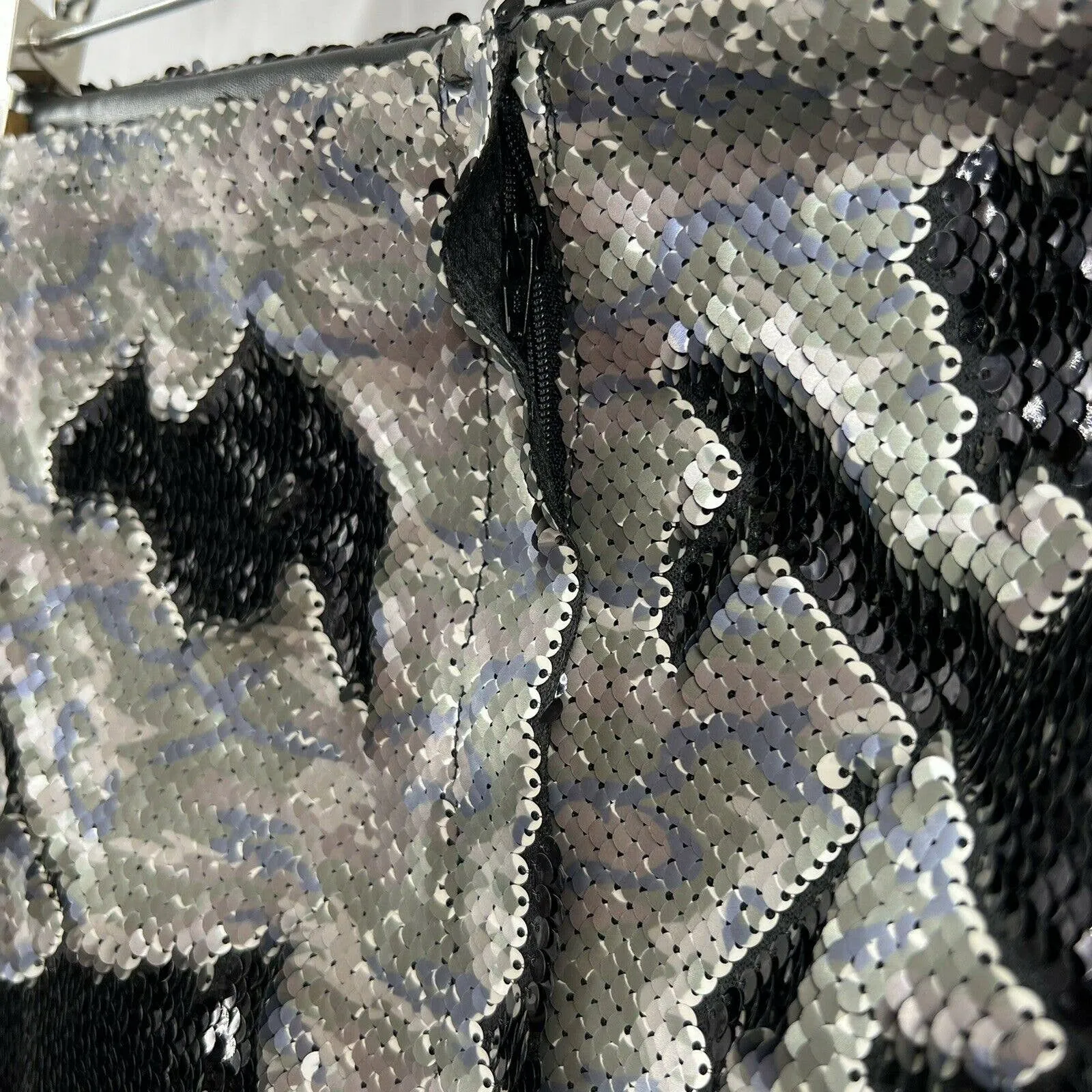 Free People Women's Skinny‎ Sequin Studded Mini Skirt Camo Size 10 F19R08506 New - Image 9