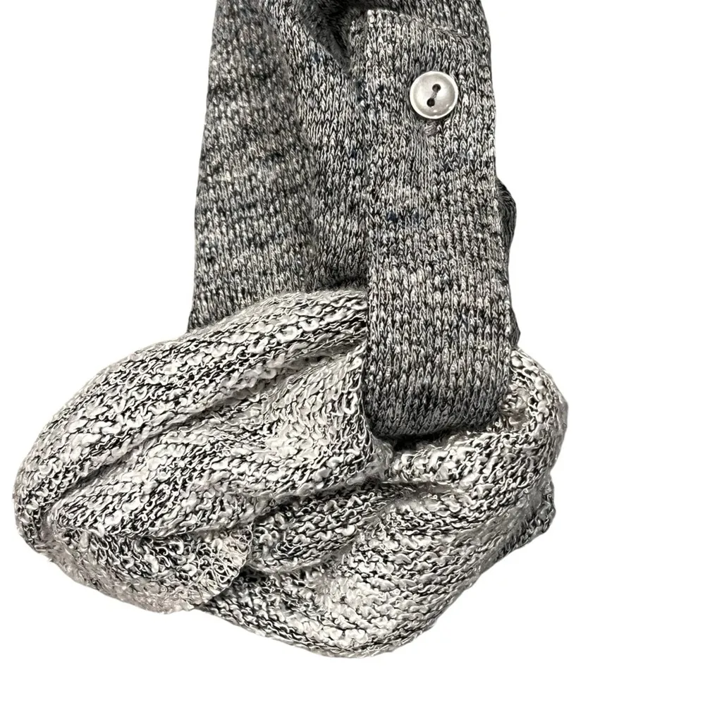 NEW Max Studio Heathered Gray French Terry Cowl Neck Sweatshirt Dress size XS - Image 4