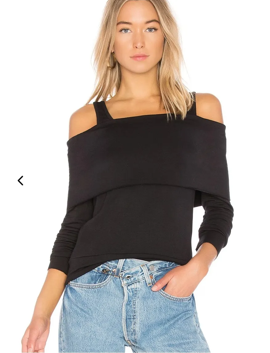 BAILEY 44 Sweater Womens Medium Black Authoritative Off the Shoulder Top REVOLVE - Image 1