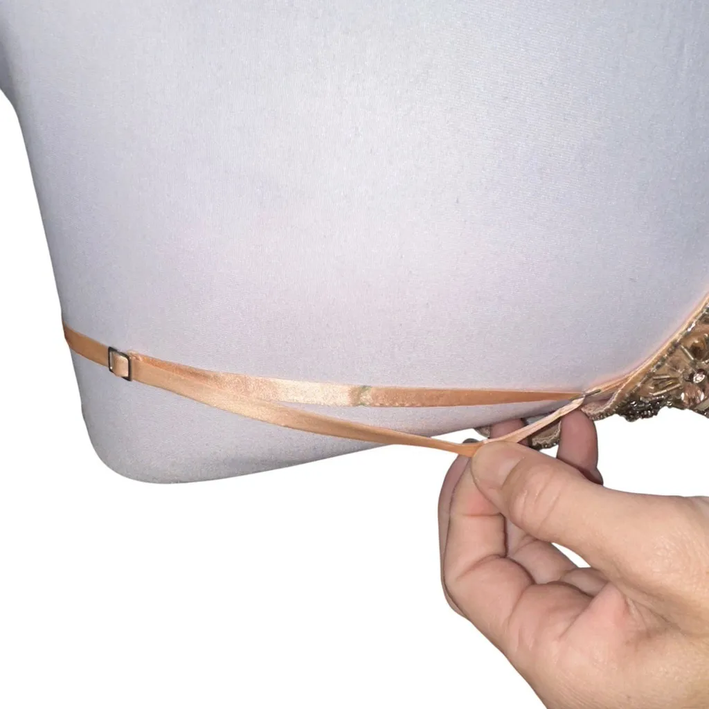 Sue Wong Nocturne VTG Y2K Beaded Silk Mini Dress Fairycore Flapper 10 Whimsigoth - Image 8