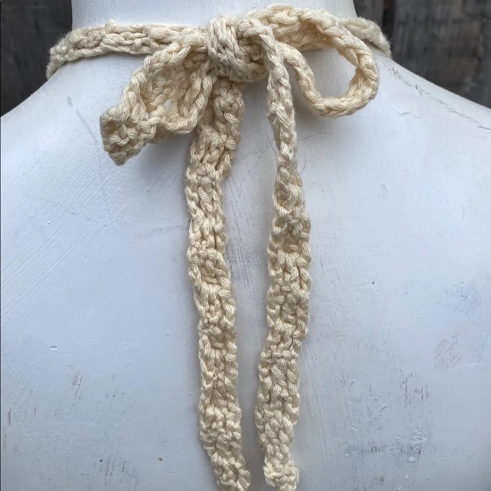 Cupshe x JoJo Fletcher Cream Colorful Floral Halter Crochet Crop Top Size S - Image 6