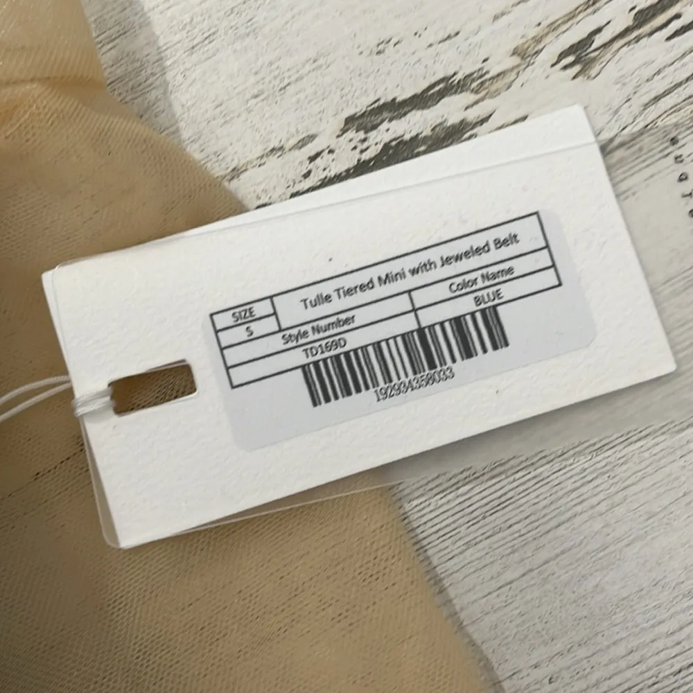 Endless Rose Blue Tulle Tiered Mini Dress With Jeweled Belt Size Small NWT - Image 10