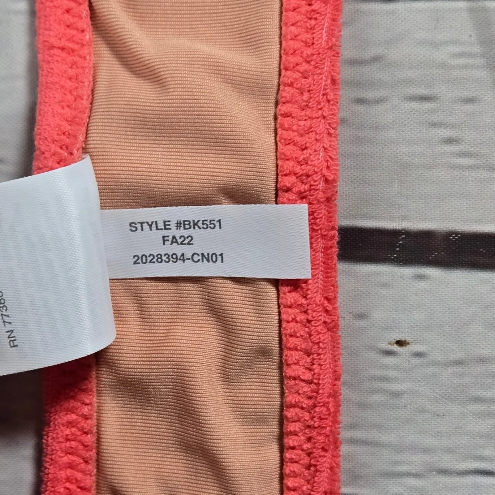 J. Crew Double-string triangle bikini top‎ in terry Pink 2X NWT - Image 6