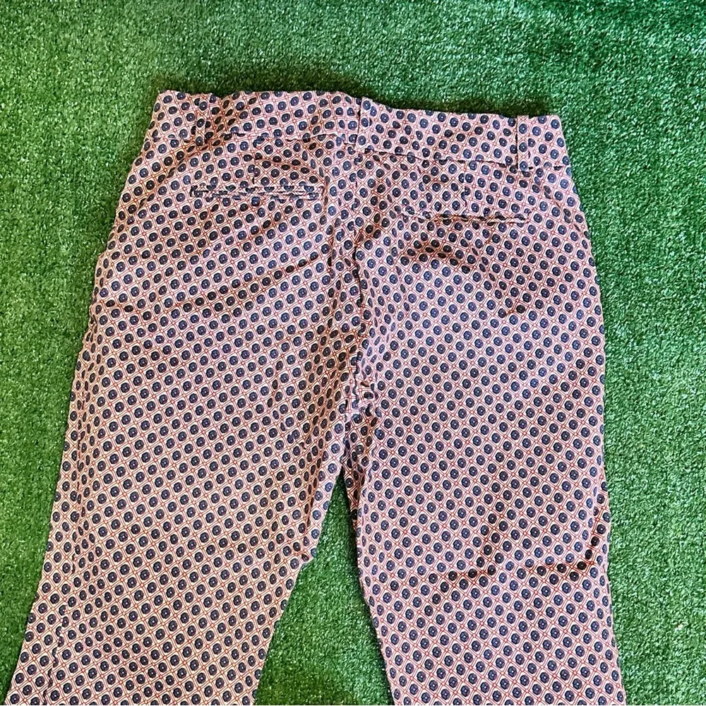 Jcrew Caffé Capri, red floral pants - Image 8