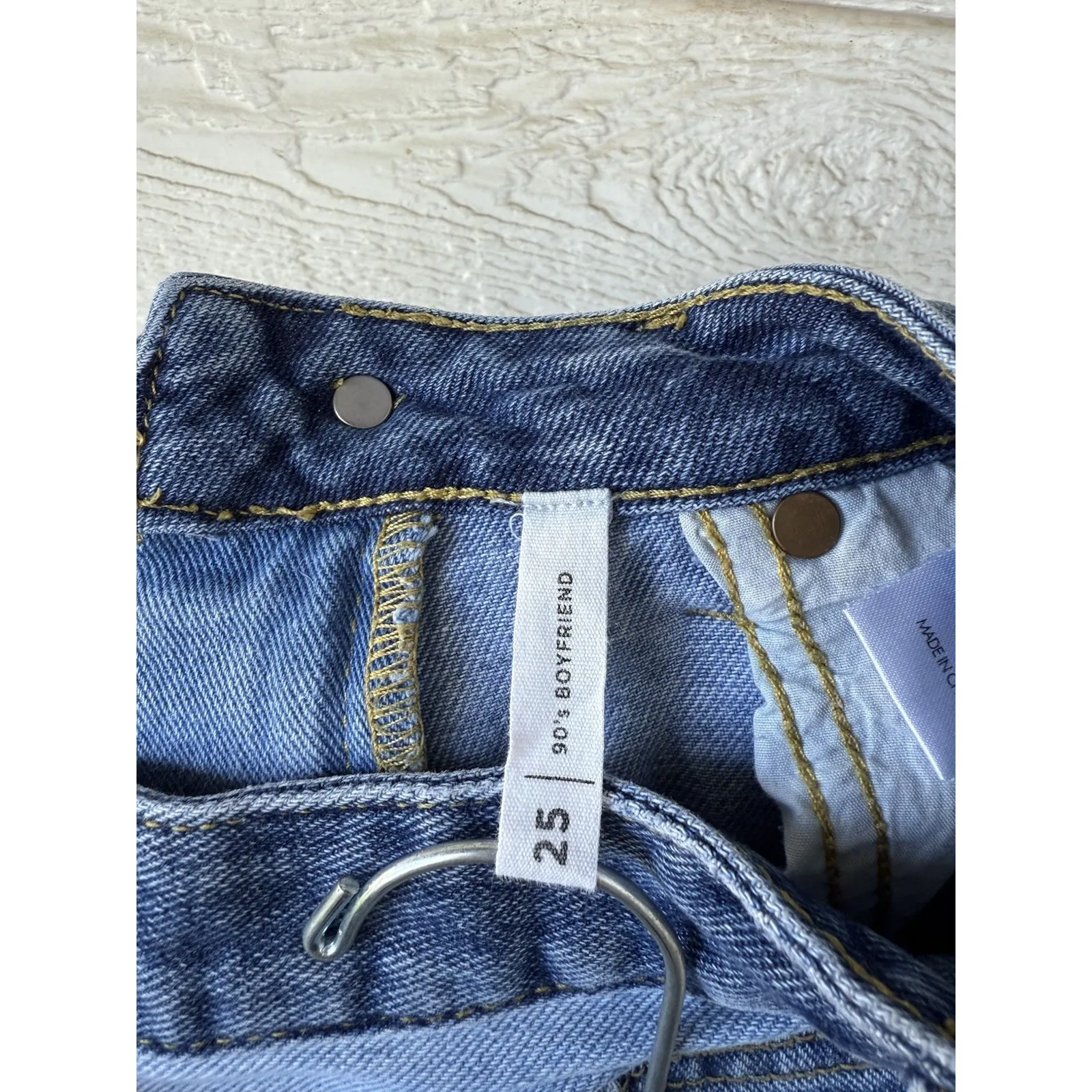 PacSun Jeans Women's Size 25 Blue 90s Boyfriend High Rise‎ Two-Tone Baggy Loose - Image 3