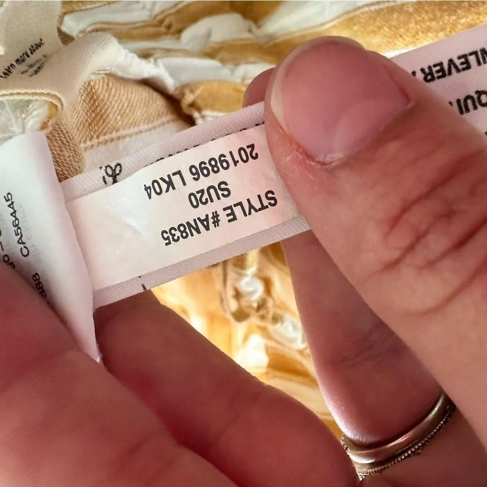 Madewell Women’s Tapered Huston Pull On Stripe Linen Crop Pants Size XS - Image 9