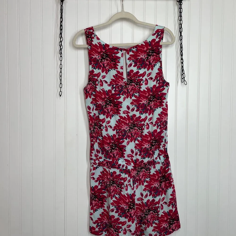 Splendid  Red Mediterranean Blossom Drawstring Romper Playsuit Size M - Image 6