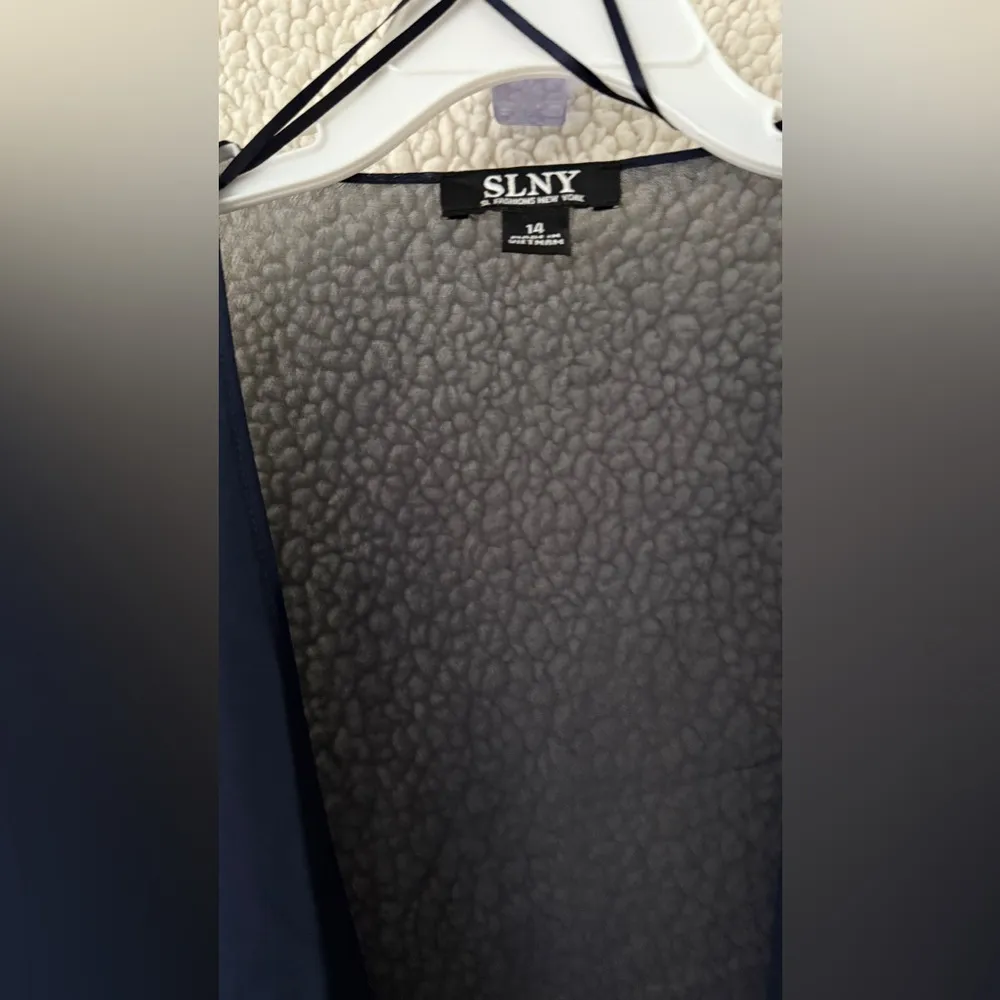 Navy blue cardigan with ring stones in the sleeves - Image 5