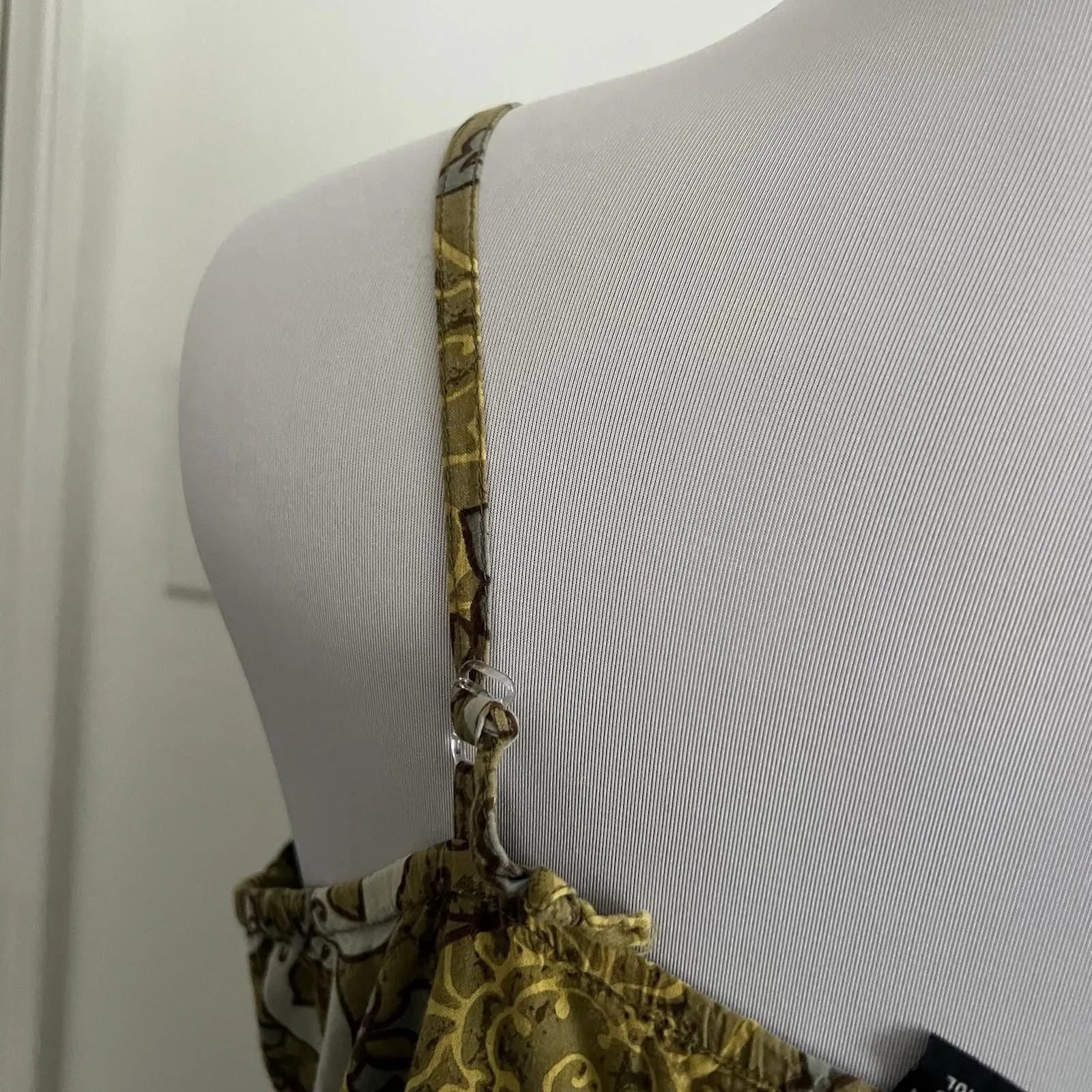 Boho Tiered Maxi Sundress in Yellow Floral y2k Spaghetti Strap A-Line Dress - Image 8