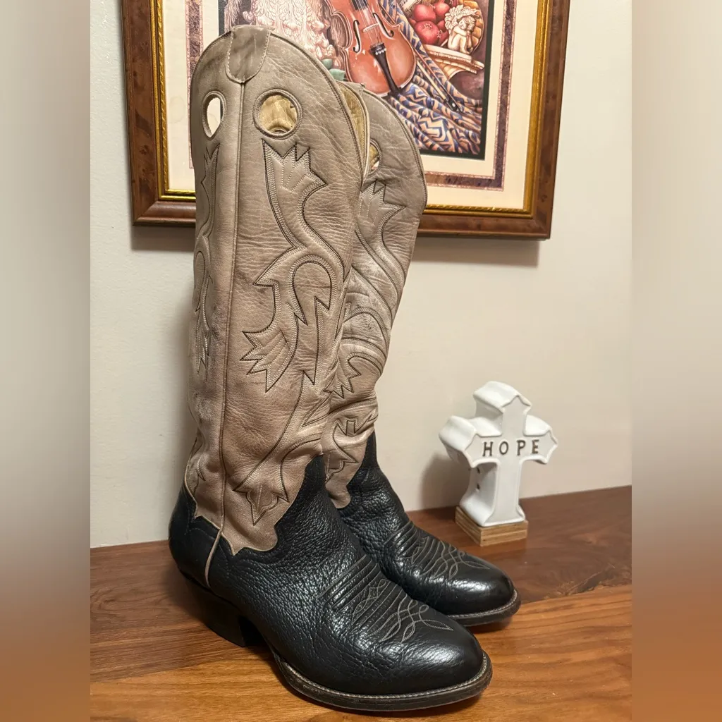 Vintage by Guy Garrett women's cowboy boots Black Size 11 - Image 4