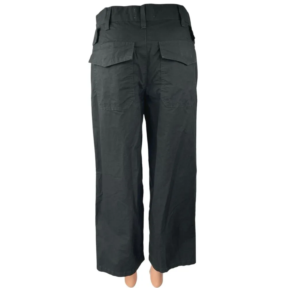 Agolde Women's Black High Waisted Utility Cropped Wide Leg Denim Jeans Size 25 - Image 3