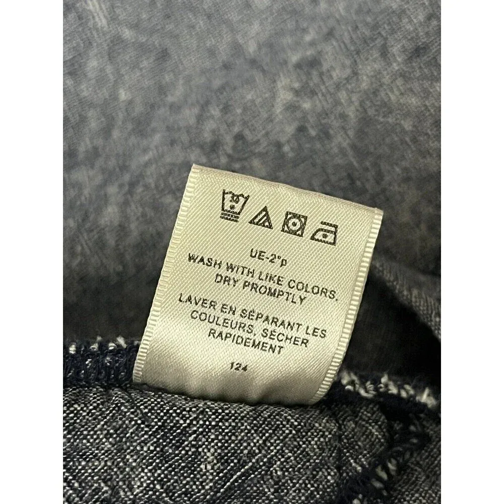 Van Heusen Women’s Linen Blend Crop Pants Size 10 Blue – Mid Rise Straight - Image 5