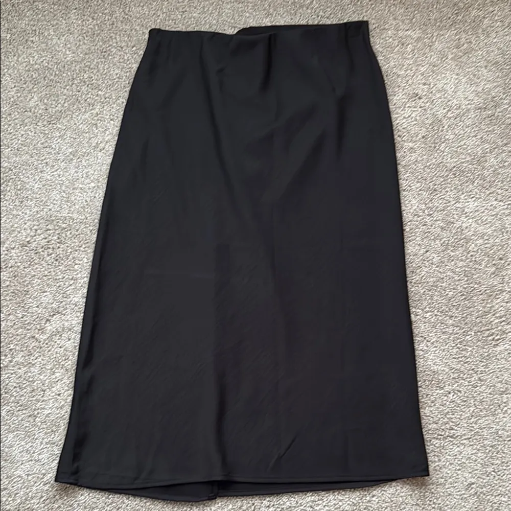 A New Day Black Midi Pencil Skirt with Slit - Image 3