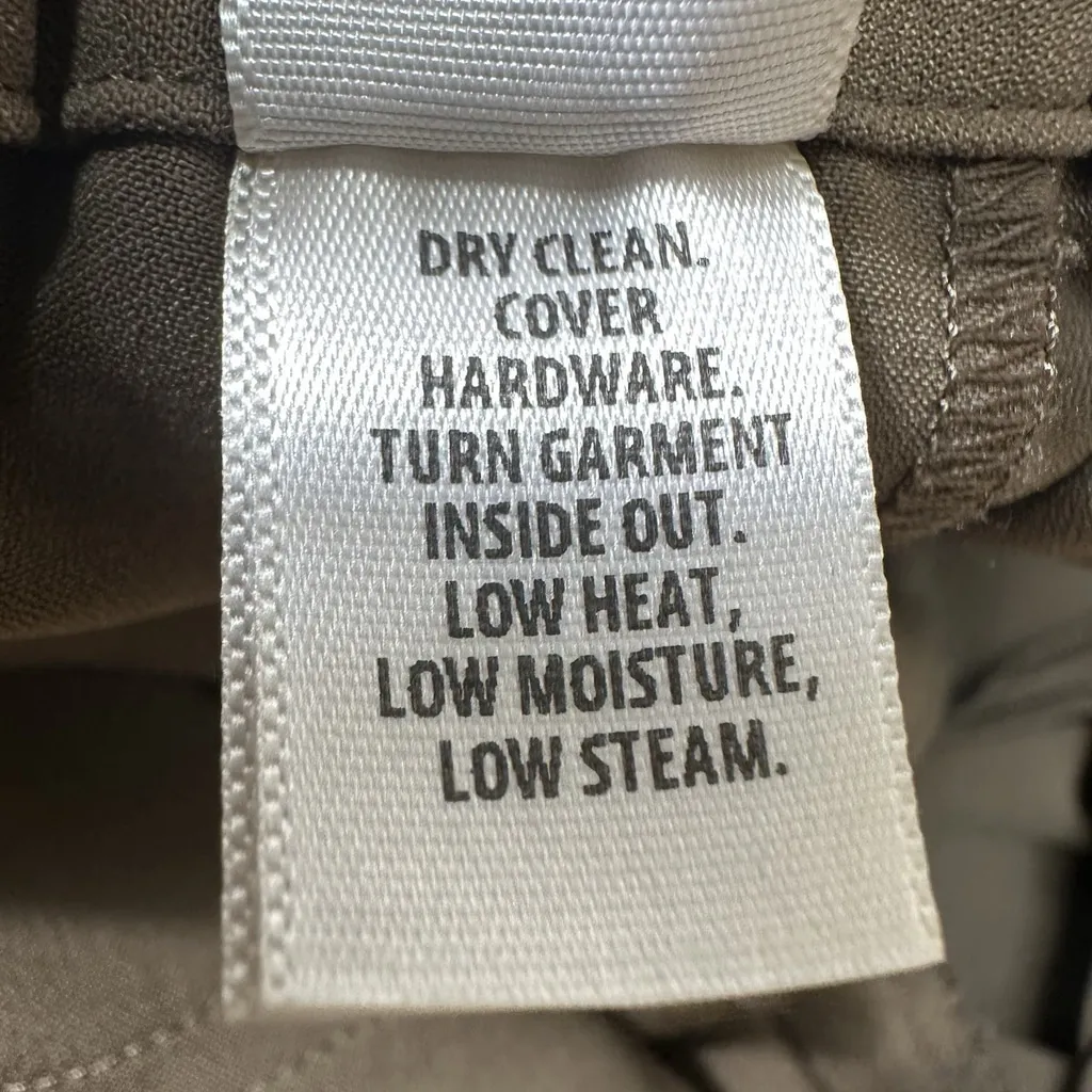 St. John Black Label Taupe Wide Leg Pull On Belt Pants Poly Blend Chic Career SM - Image 6