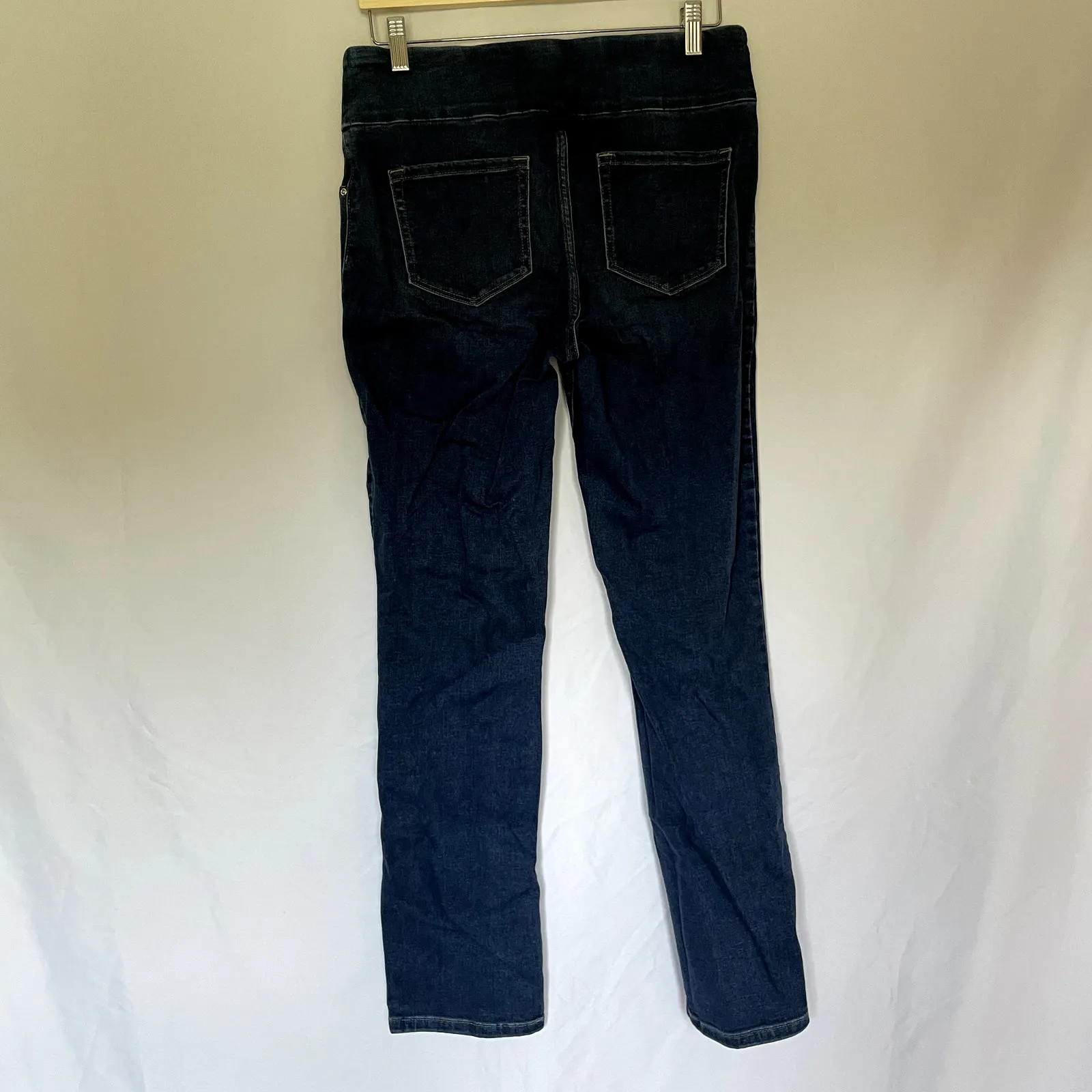 Lee slim fit slim leg mid rise sculpting blue denim jeans women's size 12 medium - Image 5