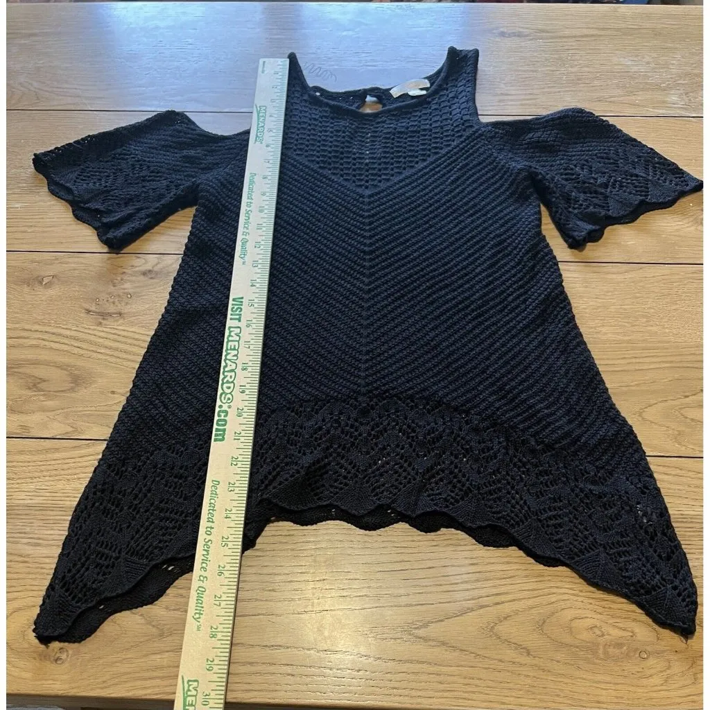 LC Lauren Conrad Knit‎ Cold Shoulder Sweater Size Small Preppy Cottagecore City - Image 3