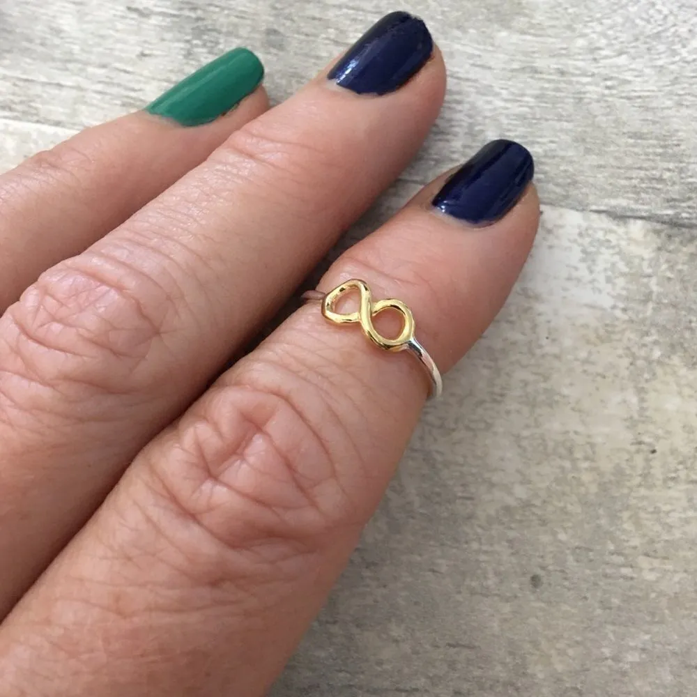Infinity sterling silver golf toe/midi ring Silver - Image 2