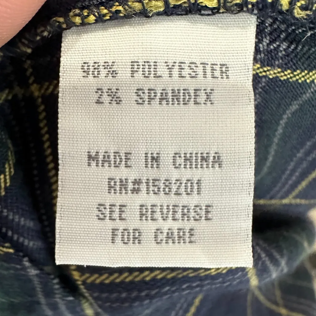 NWT Cali1850 Womens Plaid Skort in Navy Blue and Hunter Green Size Large - Image 7