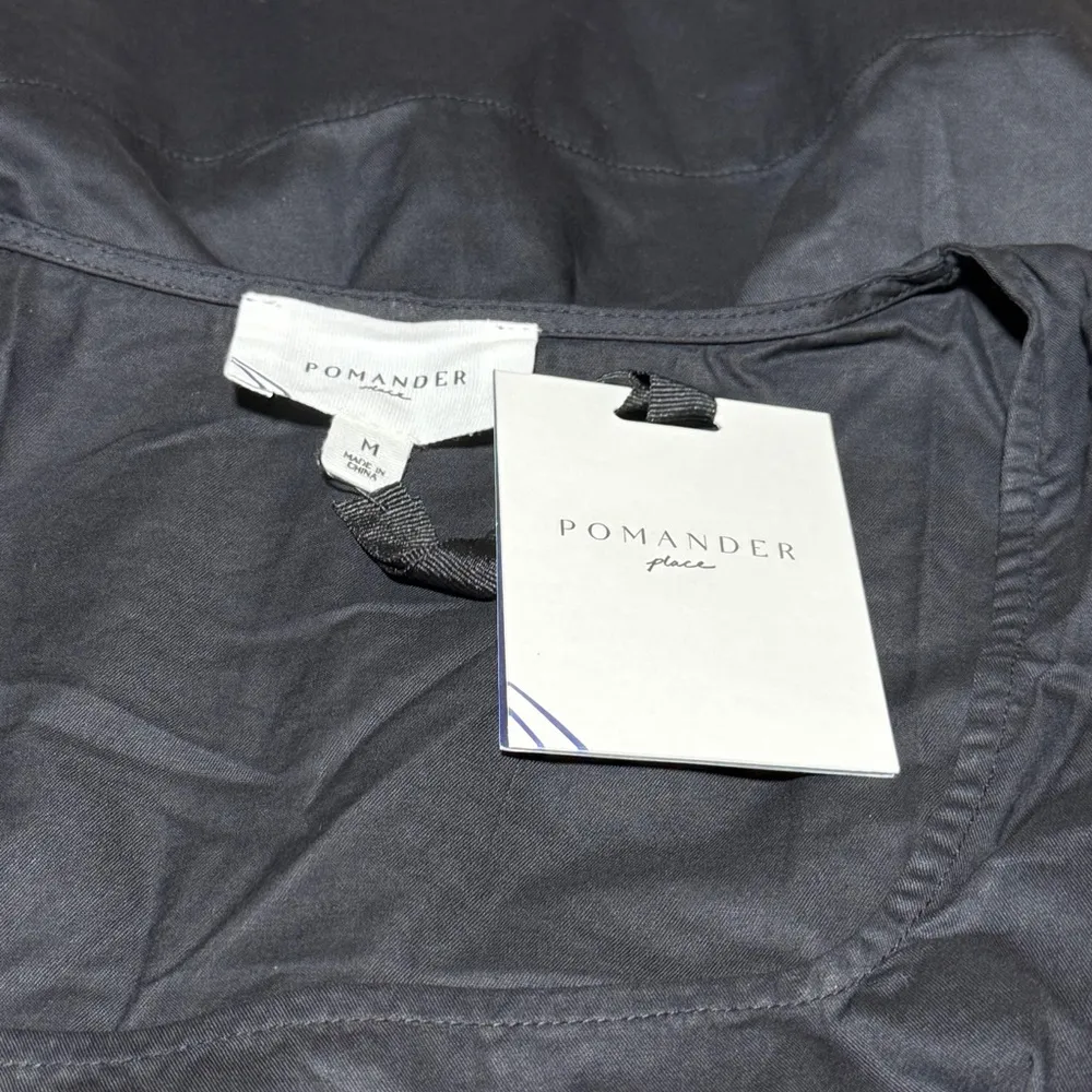 Pomander Place Porto Dress M NWT Black Sleeveless Mini Cotton Babydoll Style - Image 12