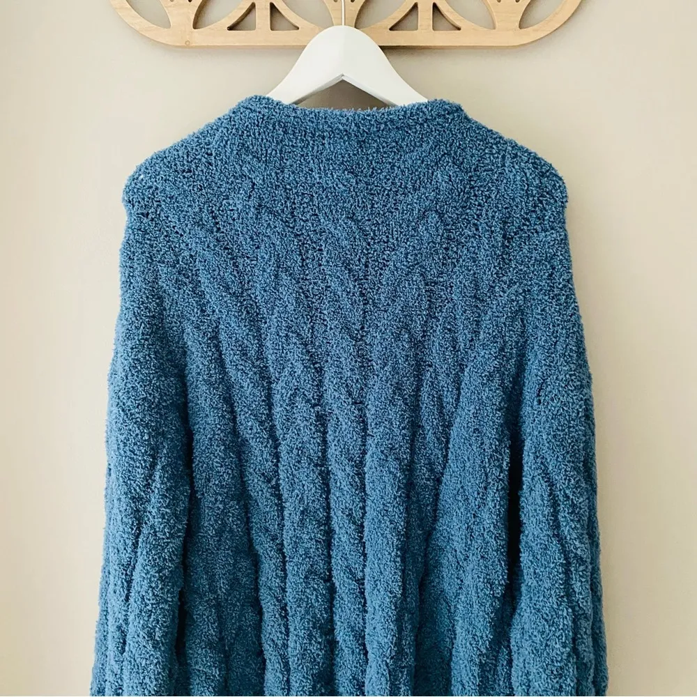 POL Long Button Up Cardigan Blue Sz Small - Image 7