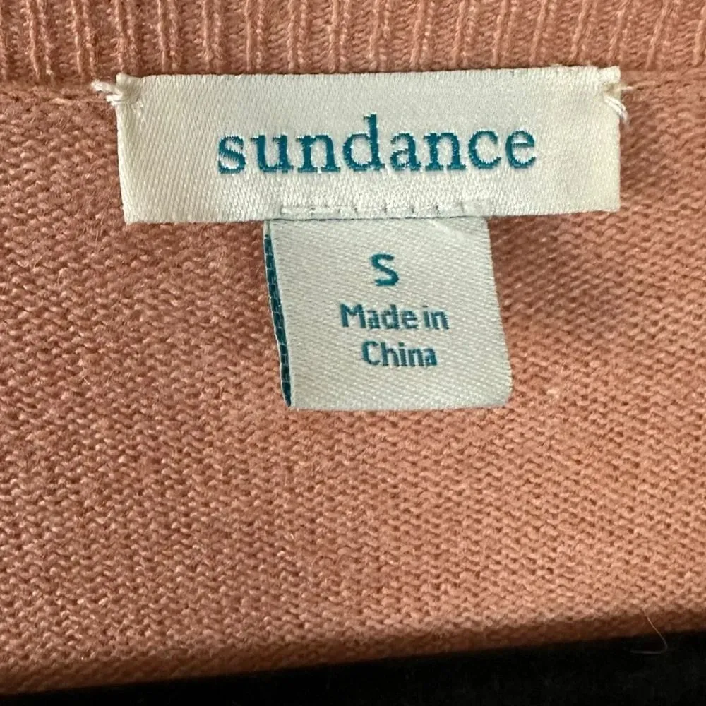 Sundance Favorite Days Sweater Cardigan Blush Pink Cashmere Blend Dainty Small - Image 8