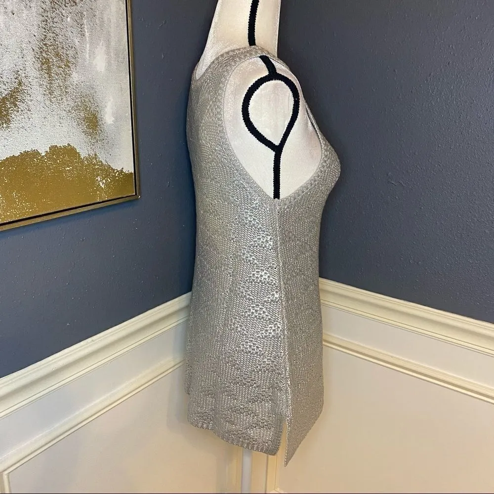 Anthropologie Moth Sana Metallic Sweater Tank Top - Image 8