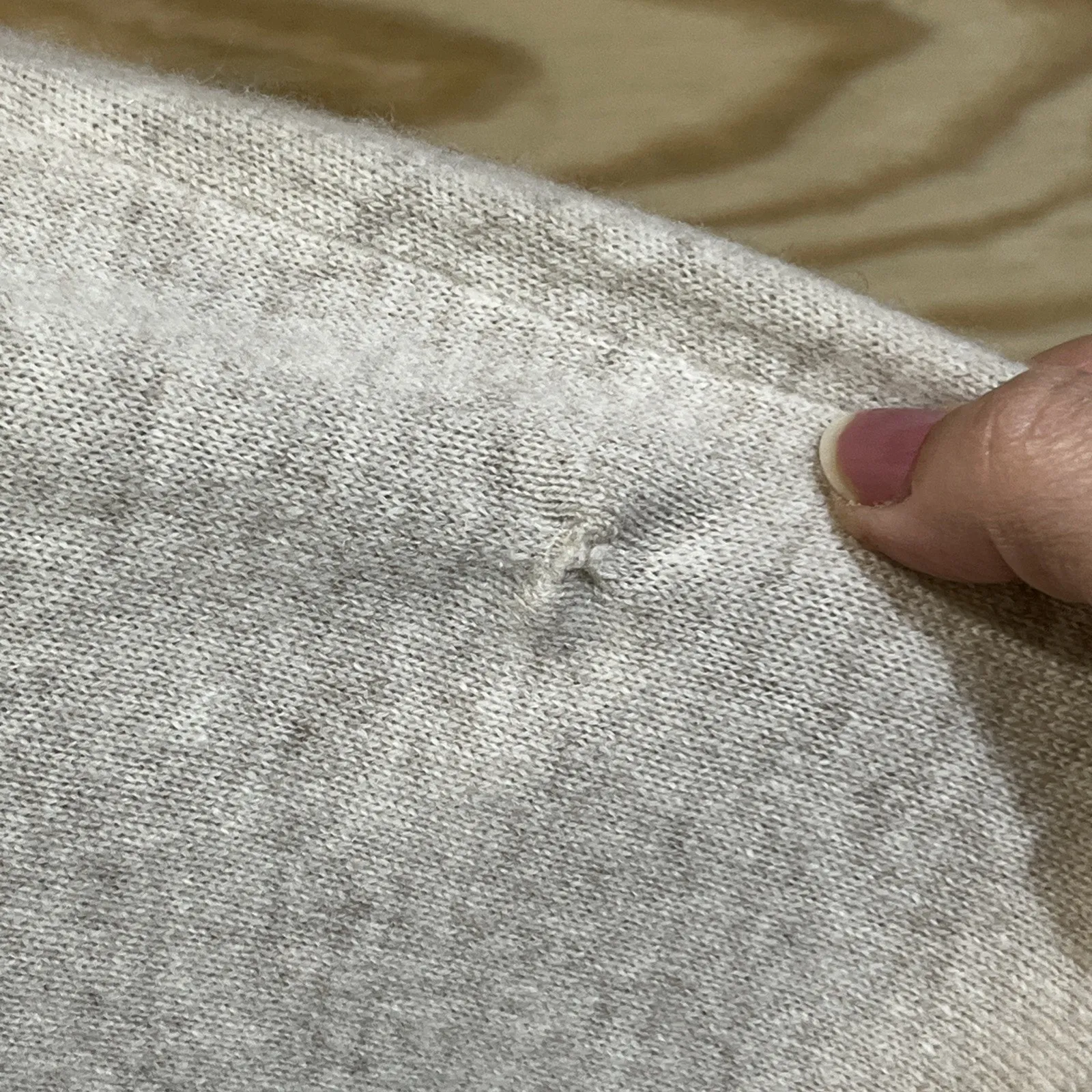 Garnet Hill Cashmere Sweater Womens Small Beige Relaxed Luxury Parisian Capsule - Image 8