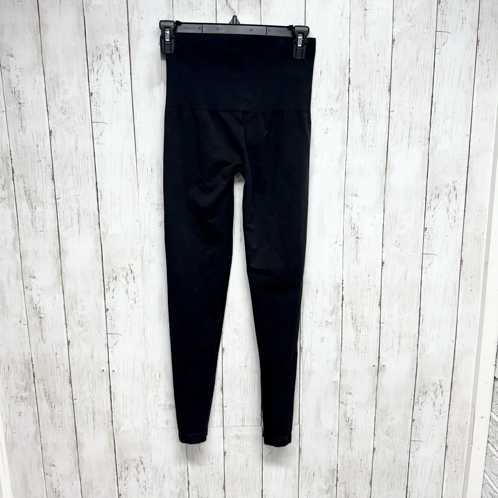 Assets by Spanx Pants Women Size Large Black Elastic Waist Knit Leggings Casual - Image 6