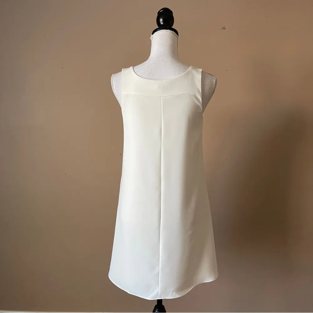 AMANDA UPRICHARD | Cream V-neck A-line Mini Dress Sz S - Image 28