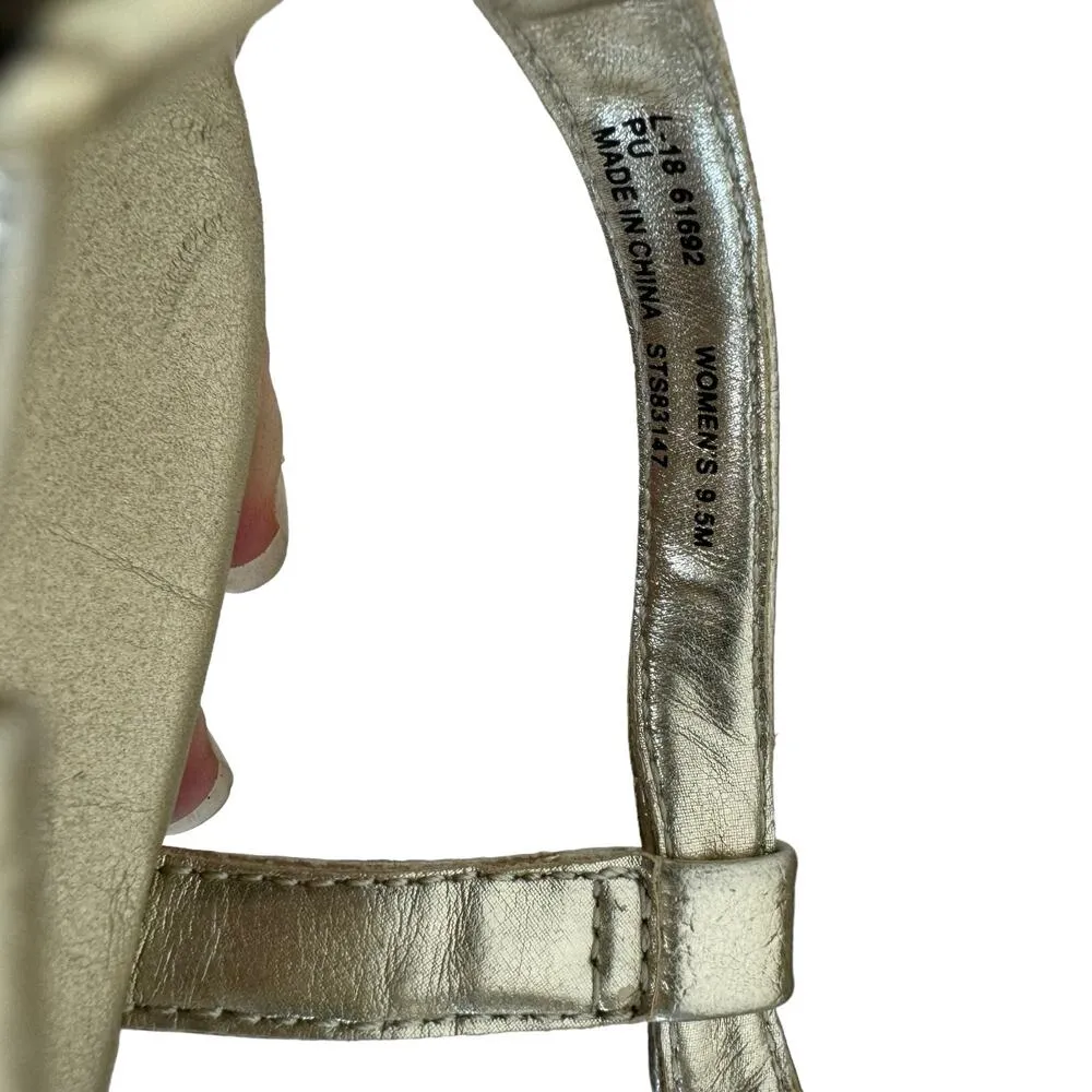 Sperry Top Sider Gold Buckled Ankle Strap Flat Flips Flop Sandals Size 9.5 - Image 9