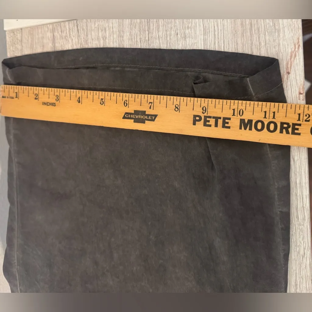 Soft Surroundings Camilla Jumpsuit Front Tie Button Grey Wide Leg Relaxed Med - Image 6