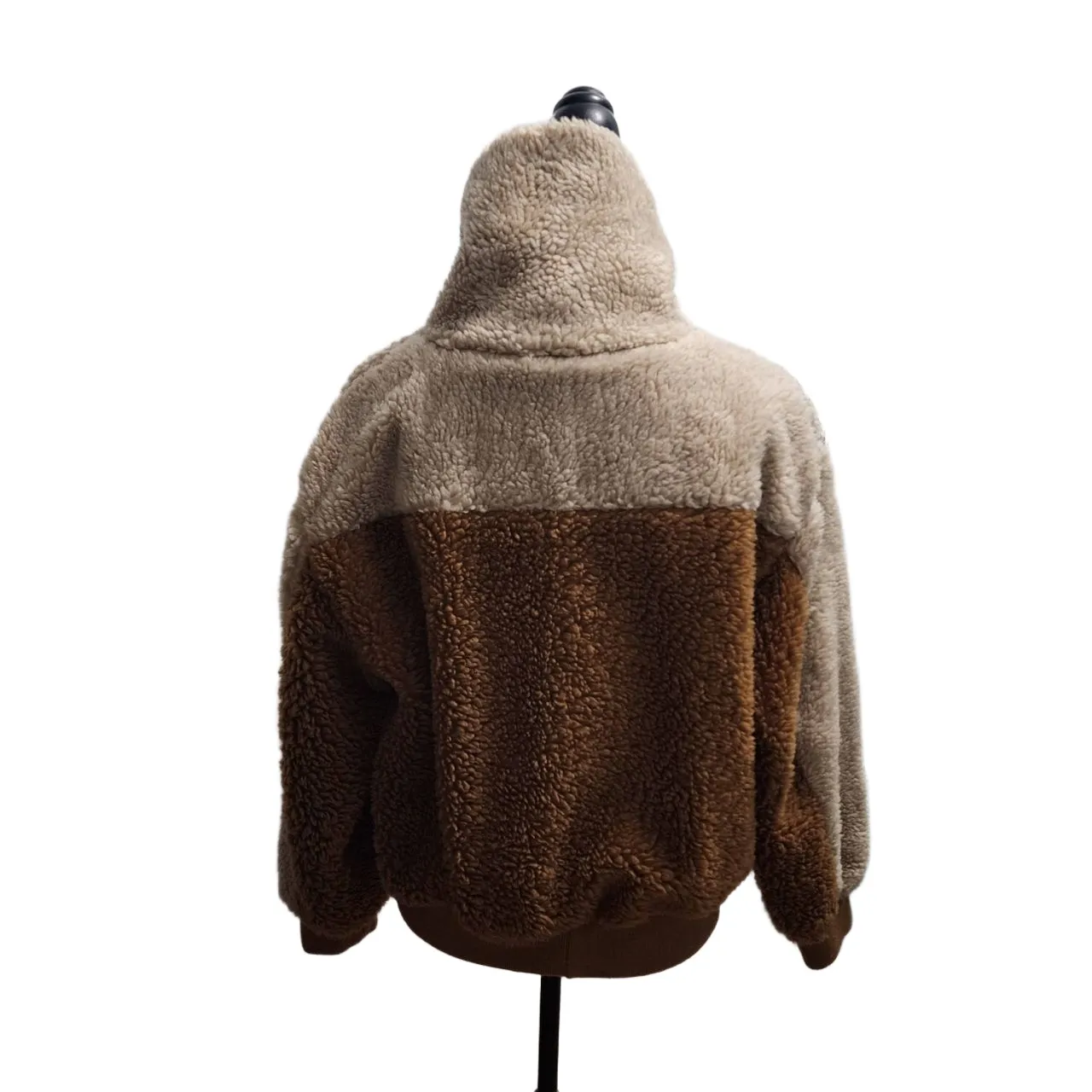 American Eagle Jacket Womens Size X Small Blue Fleece Zip Up Two Tone‎ Sherpa - Image 2