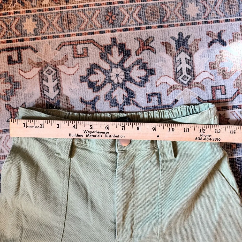 Cotton Candy LA Light Green Twill Cargo Pants 100% Cotton Size Medium - Image 14