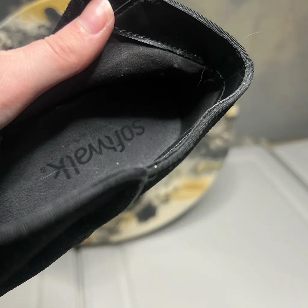 Softwalk Black Suede Ankle Boot 7.5WW - Image 7