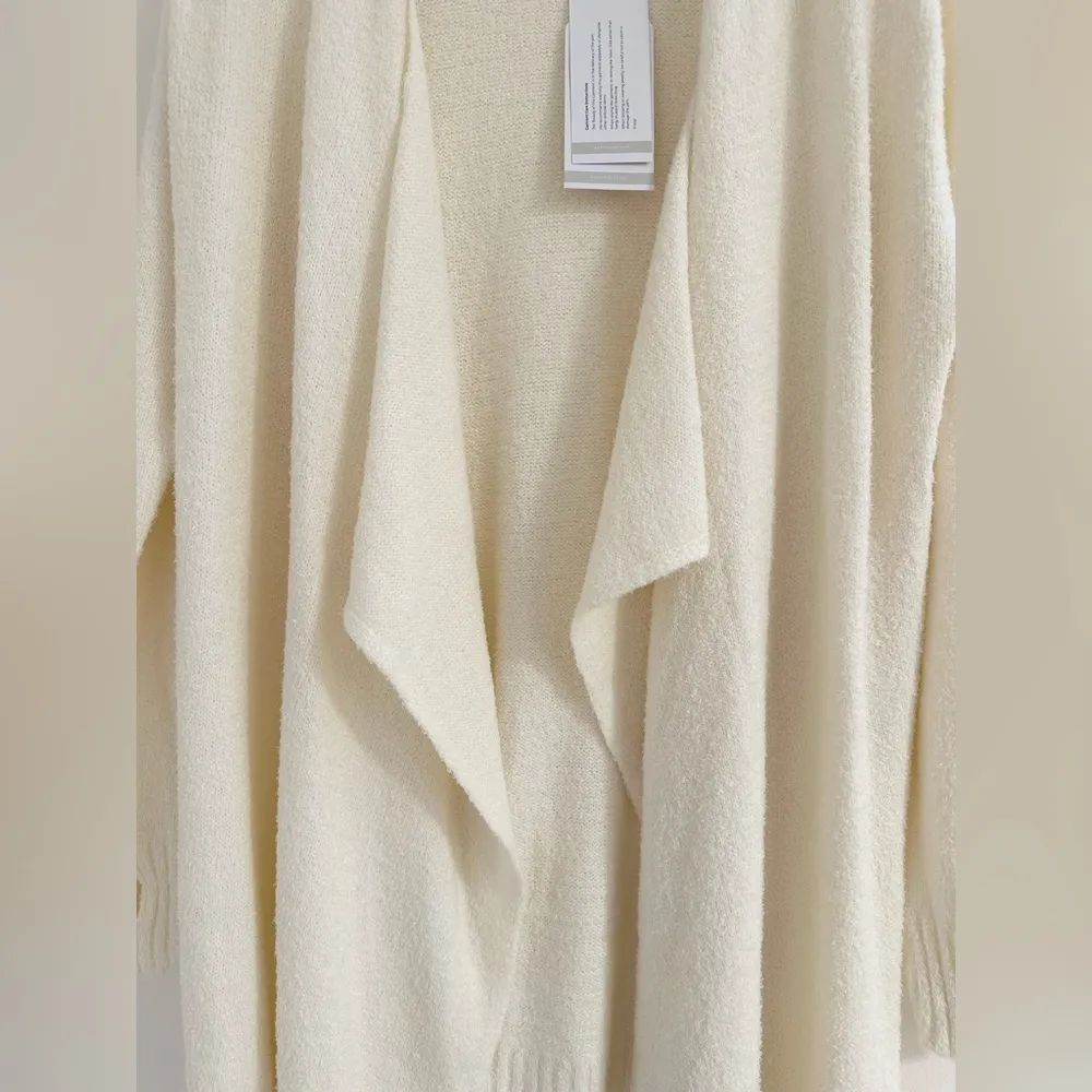 NWT Softies Cozy Cloud Cardigan with Bracelet Thumb Holes Size M/ Cream / Ivory White Size M - Image 10
