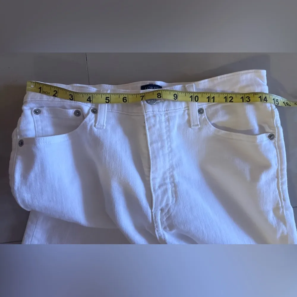 J. Crew Factory Flare Crop White Jean in Signature Stretch Sz 29  Summer - Image 7
