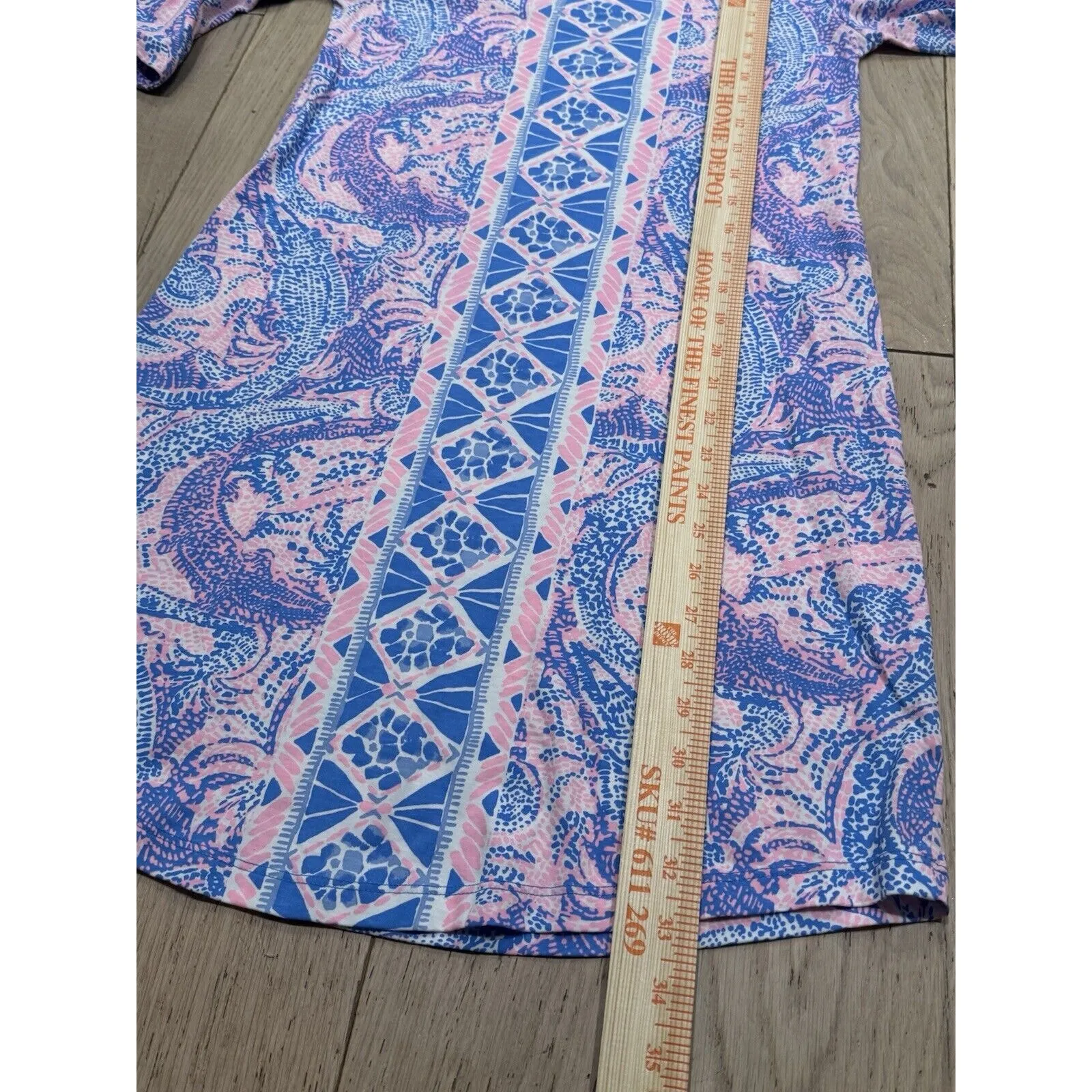 Lilly Pulitzer Size XS Preston A-Line Dress Gator Geometric‎ 100% Pima Cotton - Image 11