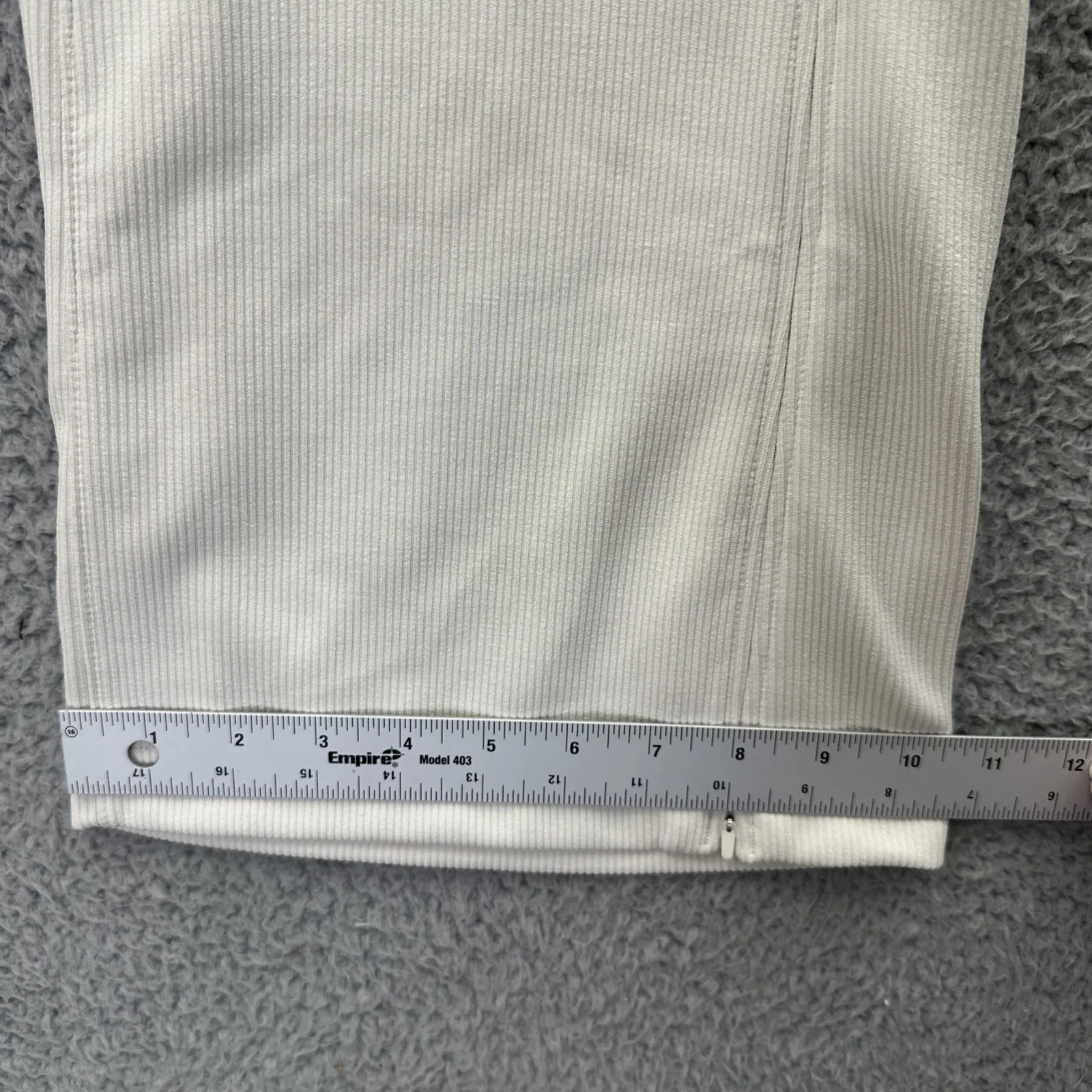 NWT Lululemon Brushed Softstreme Rip Zip Flare Pants Bone Athletic Women 14 x 33 - Image 12