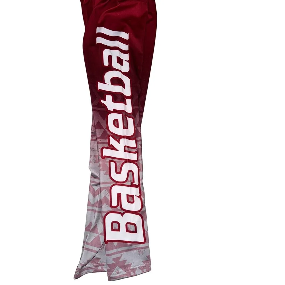 IN Hoosiers love indiana basketball leggings xlusion women’s small game day EUC Red - Image 3