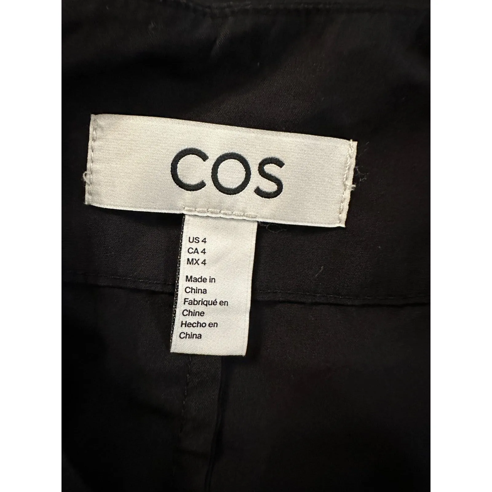 COS Black V-Neck T-Shirt Mini Dress Size 4 - Image 8