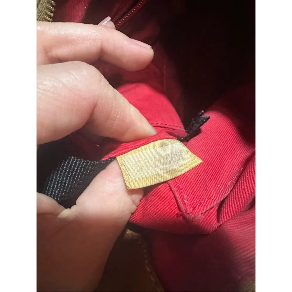 Vintage Dooney & Bourke 1975 Small Zipper Pocket Sac Signature Print - Image 9